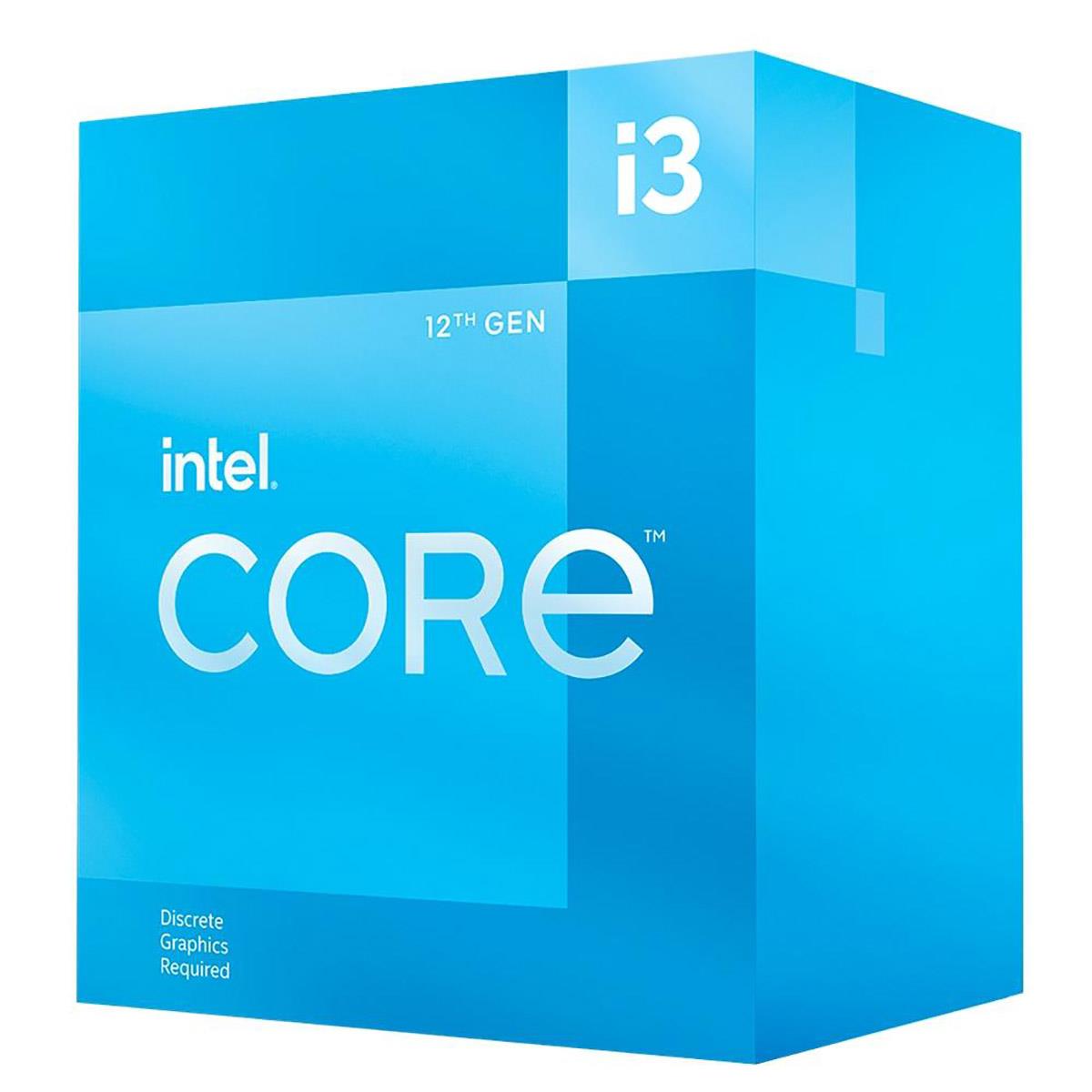 Processador Intel Core I3-12100F, 4-Core, 8-Threads, 3.3Ghz ( 4.3Ghz Turbo), Cache 12Mb, LGA1700, BX8071512100F