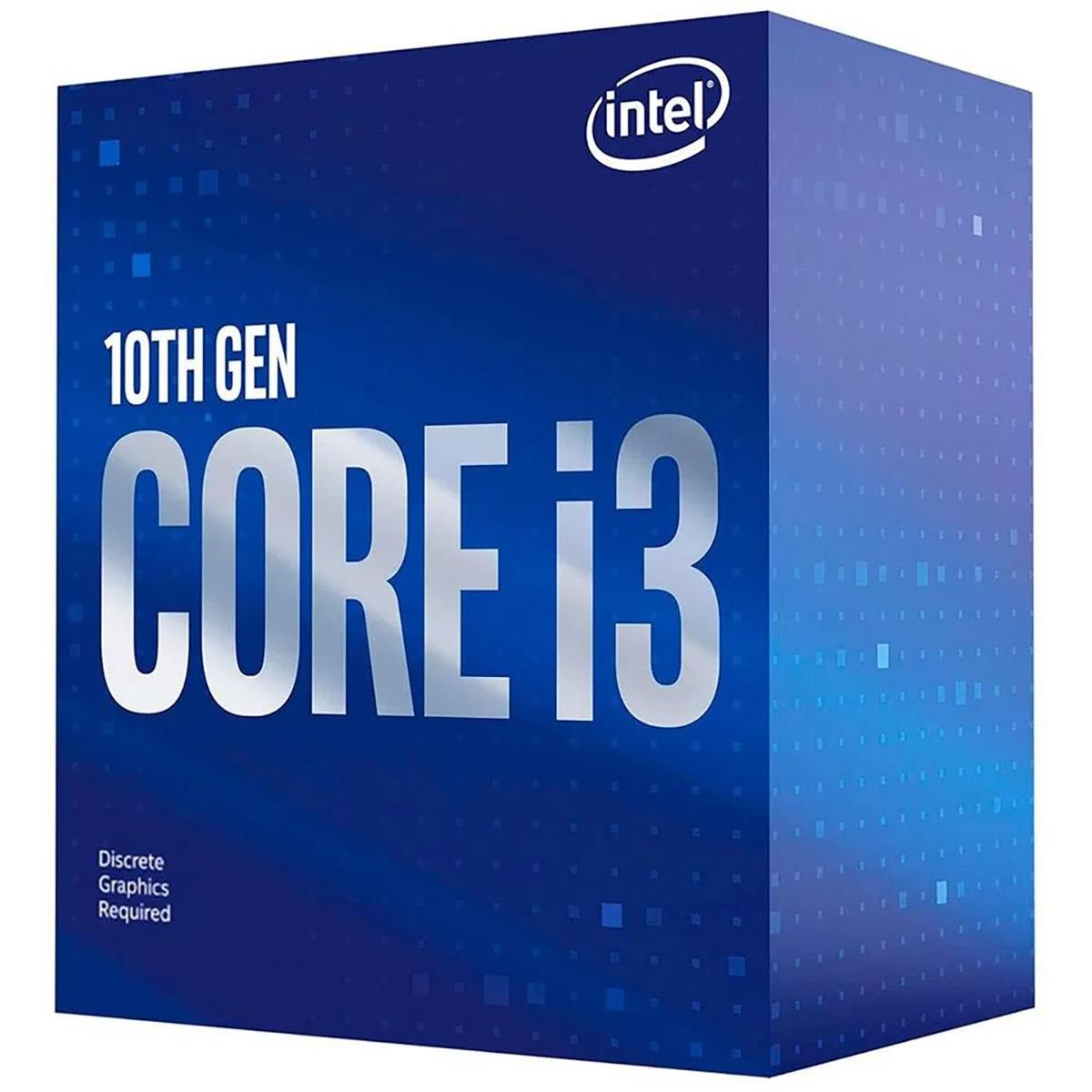 Processador Intel Core I3-10105F, 4-Core, 8-Threads, 3.7Ghz (4.4Ghz Turbo) Cache 6Mb, LGA1200, BX8070110105F